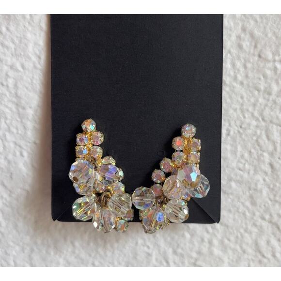Juliana Jewelry - B29 Vintage Juliana Cha Cha‎ Earrings Women AB Crystal Wedding Statement